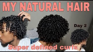 Super Defined Curly Hair Routine  My Natural Hair products  South African YouTuber [upl. by Churchill]