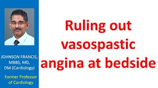 Ruling out vasospastic angina [upl. by Nikal]