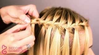 Waterfall Braid Tutorial  Become Gorgeous [upl. by Nosdrahcir]