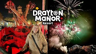 Drayton Manor Vlog November 2024  Fireworks Rides In The Dark amp MORE [upl. by Ahsyas612]