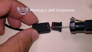 How to Pin a JAE Plug Connector with PrePinned Wires✔️ [upl. by Sjoberg]