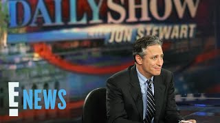 Jon Stewart RETURNS to The Daily Show as Temporary Host  E News [upl. by Aihsenod]