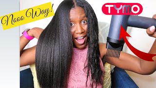 Updated Relaxed Hair Blow Drying Technique Routine  Tymo Blow Dryer [upl. by Ahsilef228]