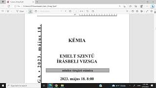 Emelt kémia érettségi 2023 május [upl. by Maise926]