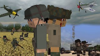 Croix de fer  récit du Front Épisode 1 DDay WW2 Minecraft shortclip [upl. by Bahe]