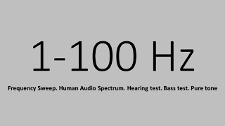 1100 Hz Frequency Sweep Human Audio Spectrum Hearing test Bass test Pure tone [upl. by Gentilis793]