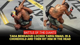 PFL Battle of the Giants result Taha Bendaoud locks Tariq Ismail in a chokehold and then pounds him [upl. by Myrtle]