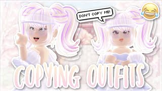 👯 Copying Peoples OUTFITS In Royale High  Roblox Royale High [upl. by Kehr]