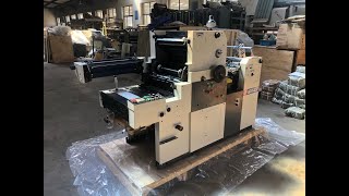 SINGLE COLOR OFFSET PRINTING MACHINE WITH NUMBERINGampPERFORATING HAMADA MODEL ZR47IINP DISPLAY [upl. by Elyag]