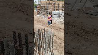 Indonesian Girl Working In Construction shorts amazing youtubeshorts hardwork [upl. by Edmanda73]