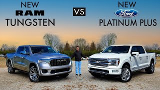 AMERICAN BATTLE  2025 RAM 1500 Tungsten vs 2024 Ford F150 Platinum Plus Comparison [upl. by Lucille957]