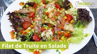 Filet de Truite en Salade  Recette Simple amp Délicieuse [upl. by Eillen]