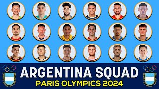 ARGENTINA SQUAD FOR PARIS OLYMPIC 2024  ARGENTINA MENS FOOTBALL OLYMPICS SQUAD 2024 [upl. by Norit]