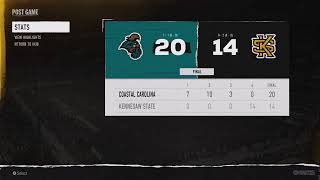 Season 2 Week 3 Kennesaw State vs Coastal Carolina [upl. by Mcknight]