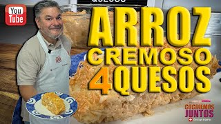 como hacer ARROZ CREMOSO 4 QUESOS super fácil ✅💯 [upl. by Mlehliw790]