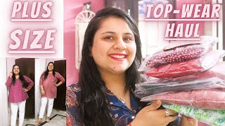 Plus Size Haul  Affordable TopWear Try On Haul Under 500  amazonfashionhaul  Shalini Jaimini [upl. by Eenobe]