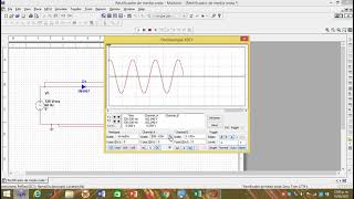 Simulación de un circuito Rectificador de media onda [upl. by Wsan]