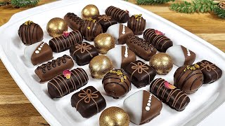 Christmas Chocolate Truffles with Milk SIMPLE Chocolate Truffle Recipe [upl. by Ettebab286]