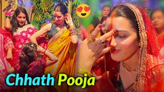 Chhath Pooja Mein Machaya Dhamaal  Shadi ke Baad Pehla Chhath Celebration [upl. by Sifan]