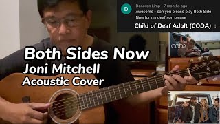 Both Sides Now  Joni Mitchell Guitar cover with chords amp lyrics [upl. by Ahsinan213]