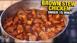 Jamaican Brown Stew Chicken IN UNDER 15 MINUTES  No Cornstarch  Hawt Chef [upl. by Ellevel]