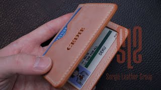 Card holderLeather ID holderDouble ID Wallet [upl. by Anelle]