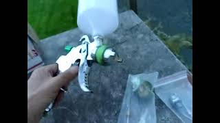 cheap quotHVLPquot spray gun which comes with 14 17 amp 20 needle  jet  air cap sets [upl. by Ehttam]