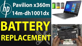 How to Replace the Battery on HP Pavilion x360m 14mdh1001dx  StepbyStep Guide [upl. by Asiela120]