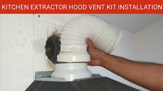 How to Install a Kitchen Extractor Hood Vent Kit  How to Drill a Hole for a Kitchen Extractor Hood [upl. by Coad477]