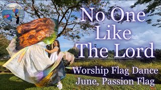 No One Like The Lord  Worship Flag Dance  June Passion Flag [upl. by Mclaughlin514]