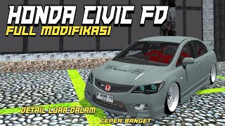 MOD BUSSID MOBIL HONDA CIVIC FD FULL MODIFIKASI GRATIS  MOD BUSSID TERBARU [upl. by Hoxie]