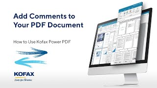 How to Add Comments to a PDF Document in Kofax Power PDF [upl. by Ydnem]