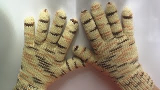 Перчатки Вязание на спицах How to Knit Gloves spokes [upl. by Louise]