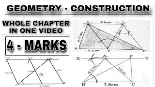 Geometry  Construction class 10  Full Chapter  4 marks for See Exam  How to do construction [upl. by Cecilio156]