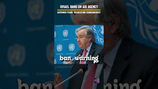 Israel Bans UN Aid Agency Guterres Fears Devastating Consequences For Palestinian Refugees [upl. by Toney752]