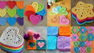 Marvellous and Unique free Crochet Motif patterns with Solid Color Eassy Crochet patterns [upl. by Sprung]