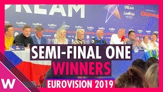 Eurovision 2019 SemiFinal 1 winners  qualifiers press conference [upl. by Mic]