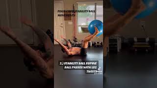 4 STABILITY BALL ALL CORE EXERCISES [upl. by Raines150]