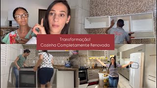 TRANSFORMEI COMPLETAMENTE A COZINHA DA MINHA MÃE USANDO OS ARMÁRIOS DA MADESA MÓVEIS  Léia Veloso [upl. by Esteban]