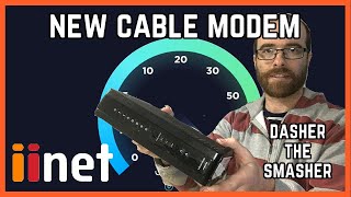 MY NEW IINET CABLE MODEM and its download speeds [upl. by Ube]