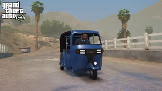 GTA 5 Rickshaw Gameplay  Auto Rickshaw In GTA V  King Gamerz [upl. by Ardekal]