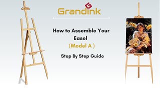 Model A How to assemble an 5ft easel  Painting Stand  Assemble with me  Grandink ® [upl. by Aerol238]