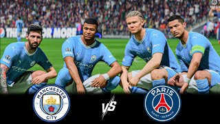 FC 24  RONALDO MESSI NEYMAR MBAPPE amp HAALAND  ALL STARS  MANCHESTER CITY VS PSG [upl. by Selwin]