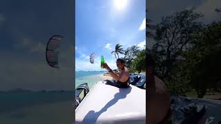 How to start a kitesurf session out of Bed 🤣🤯 [upl. by Idarb]