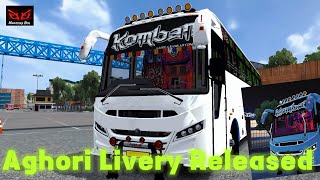 Komban Aghori Livery Released  For Lion king ZEDASTRA BS6 Mod  bussid Komban aghori kerala [upl. by Pettit]