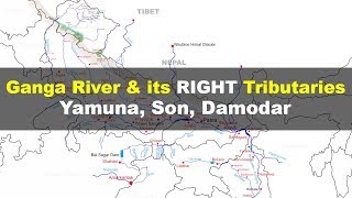 Ganga and its right bank tributaries  Yamuna Son Damodar river  Geography UPSC [upl. by Stormi]