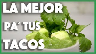 Salsa verde cruda  Cómo hacer salsa verde para tacos [upl. by Maer]