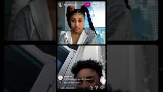 Bri and davine jay Arguing on Ig live after davine cheated [upl. by Oisorbma675]