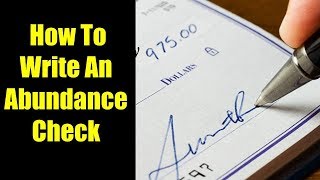 How To Write An Abundance Check  joyfullyabundant [upl. by Uziel315]