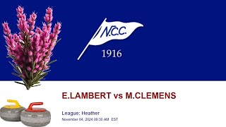 🥌 NCC League Heather  ELAMBERT vs MCLEMENS [upl. by Alrahc964]